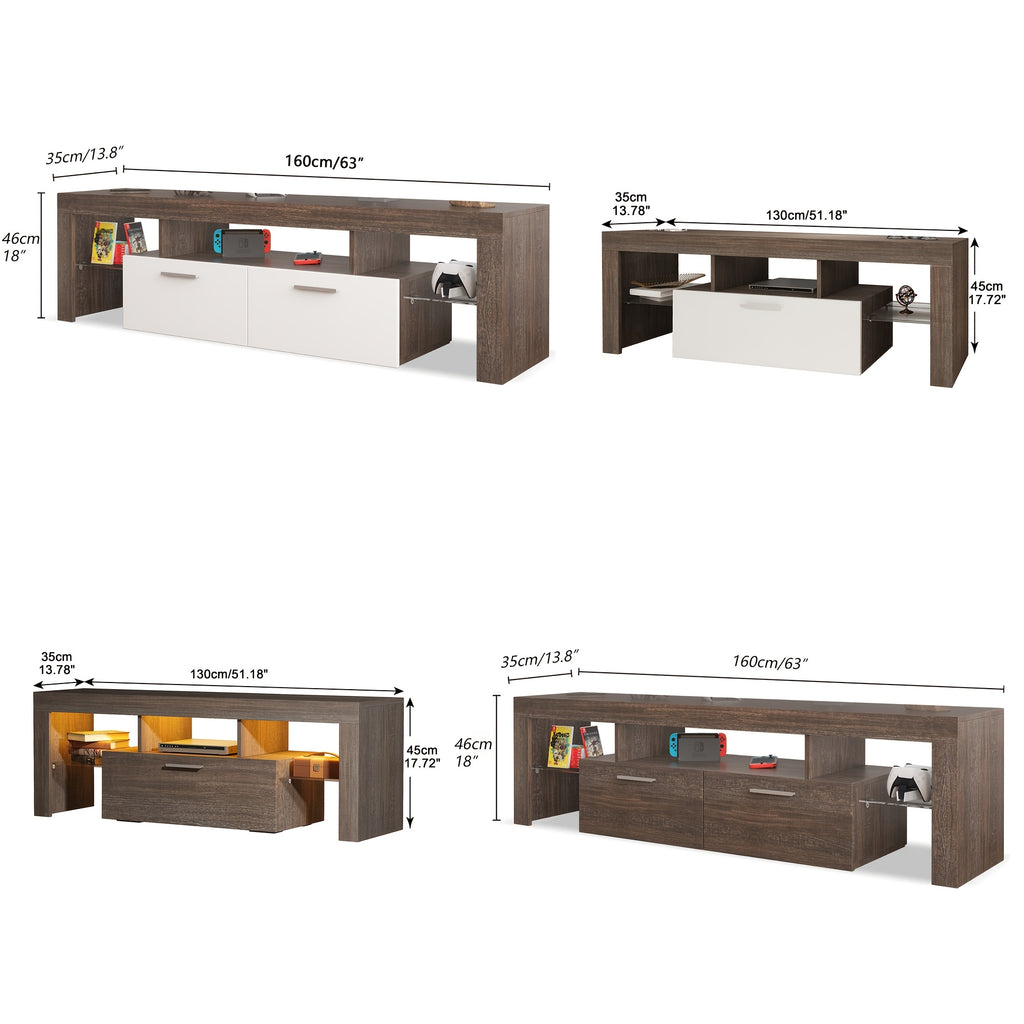 Farmhouse LED TV Stand for 50\u002F55\u002F65\u002F70\u002F75\