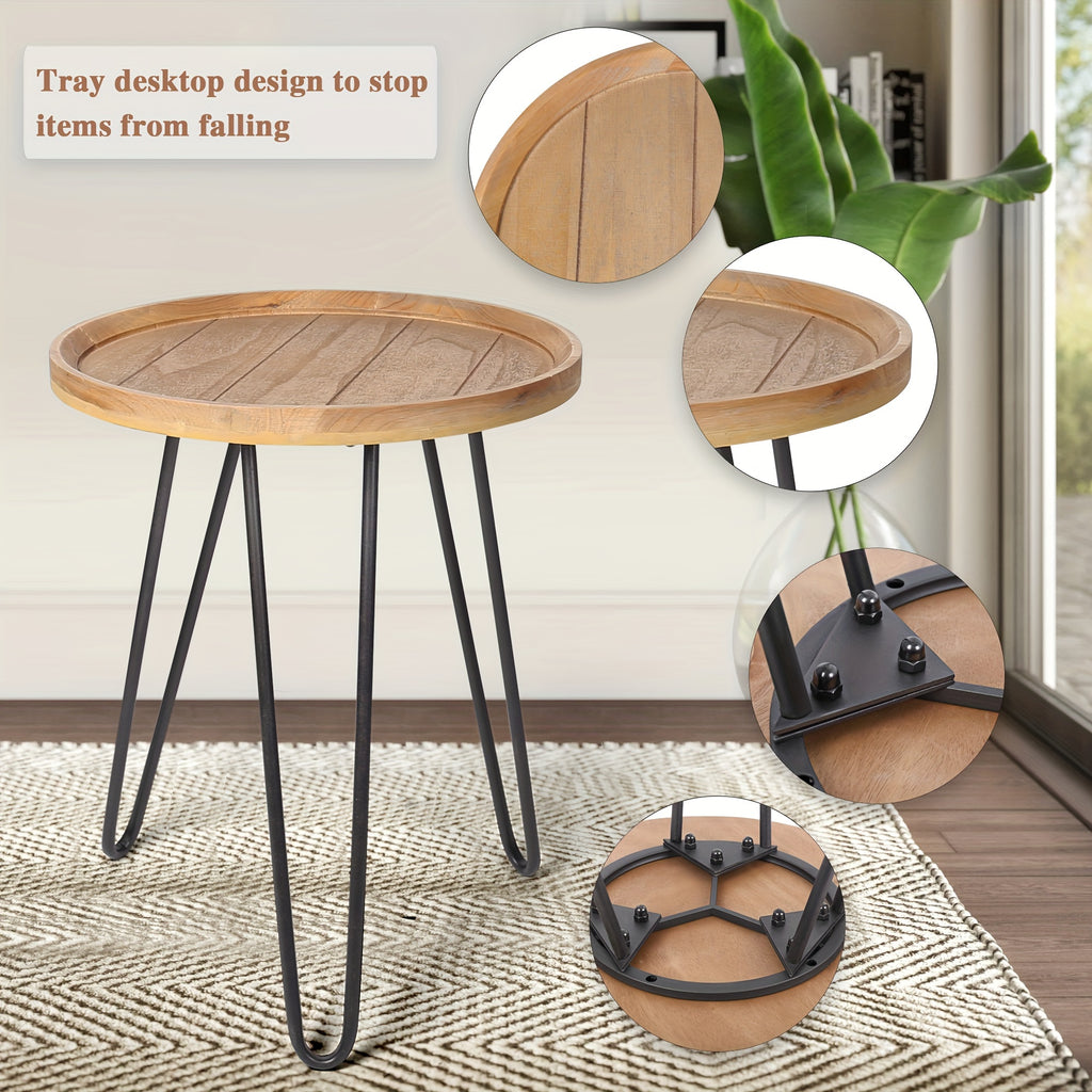 Oakrain Nesting Tables For Living Room, Round Nesting Coffee Table