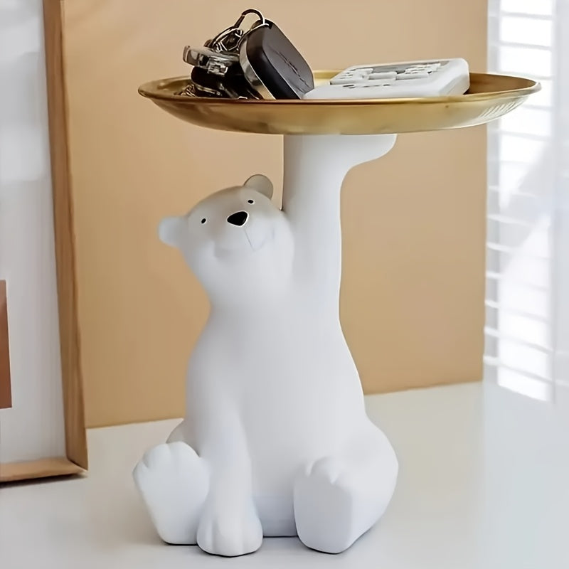 1pc\u002FHigh-end White Polar Bear Storage Ornament, Multiple Styles, Can Only Hold Lightweight Items