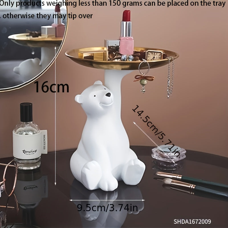 1pc\u002FHigh-end White Polar Bear Storage Ornament, Multiple Styles, Can Only Hold Lightweight Items