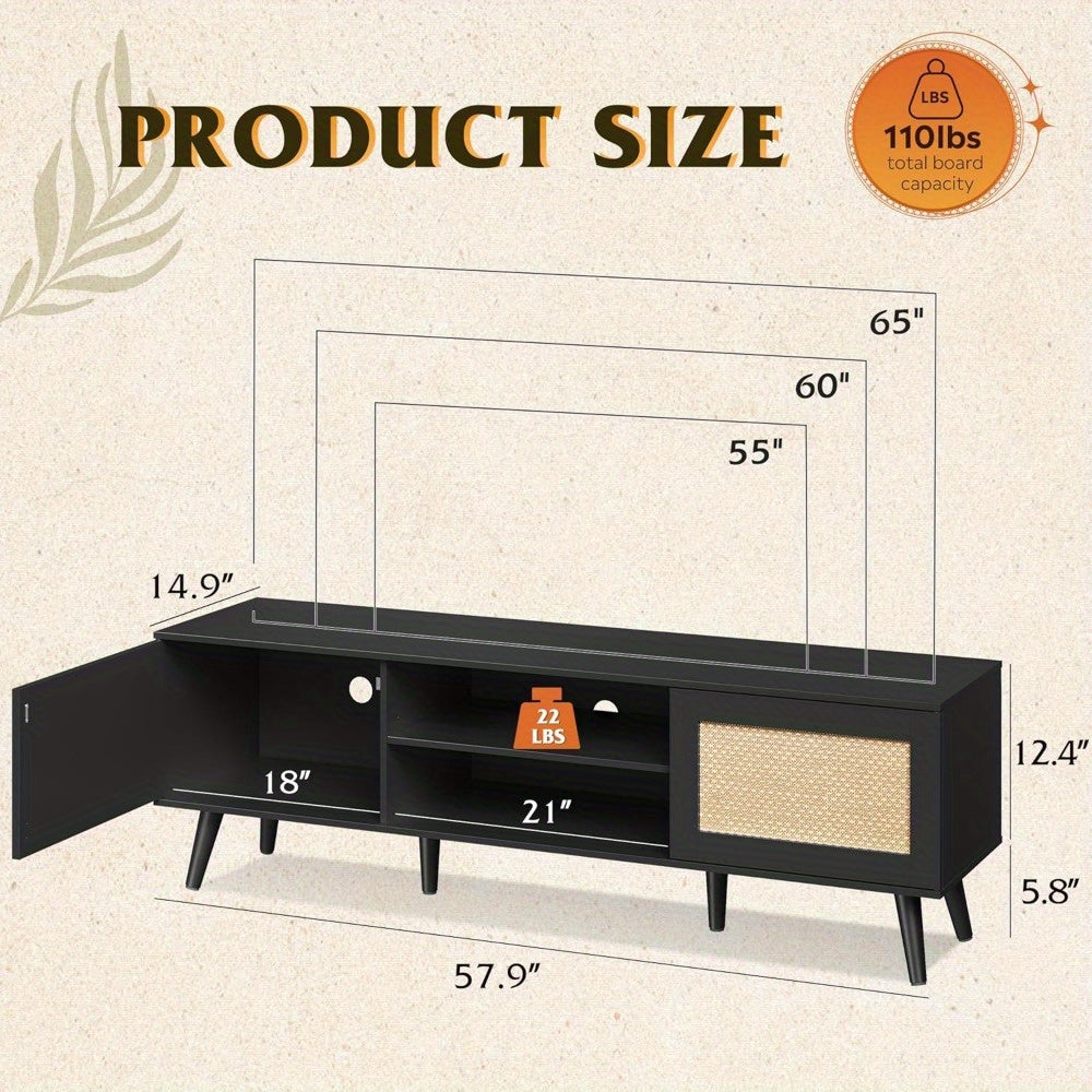 Stable TV Stand for 65 Inch TV, 58\