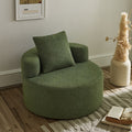 Round Compression Sofa, Teddy Velvet Sofa with Pillows, Suitable for Living Room