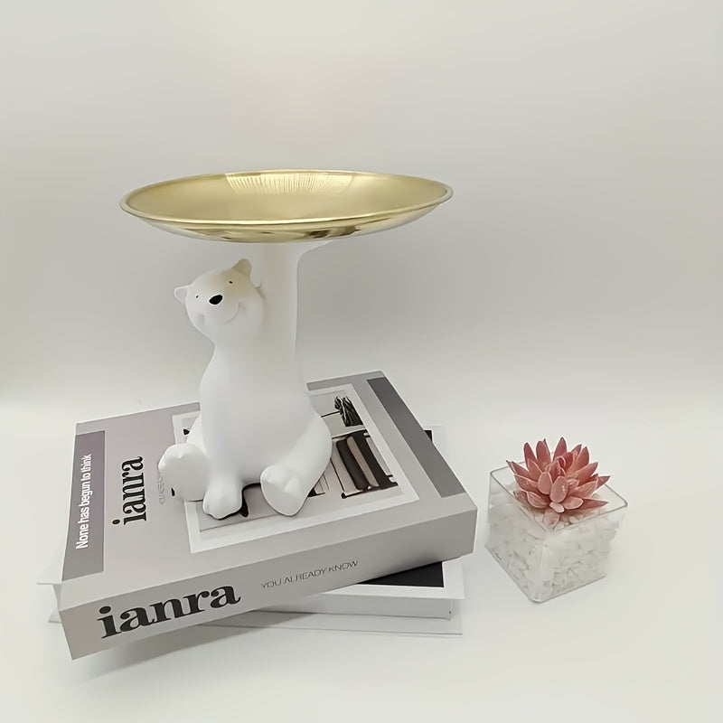 1pc\u002FHigh-end White Polar Bear Storage Ornament, Multiple Styles, Can Only Hold Lightweight Items