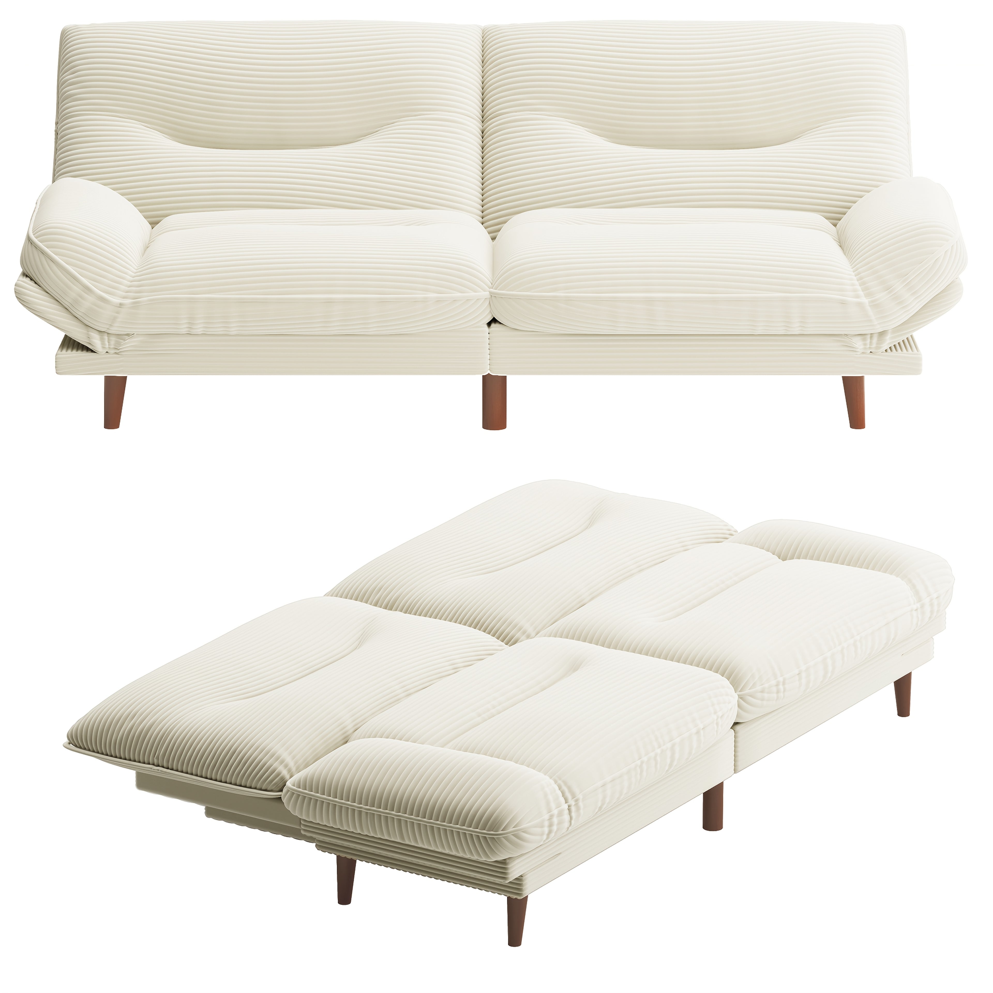 Futon Sofa Multifunctional Folding Sofa Bed With Adjustable Backrest Suitable For Small Home Spaces