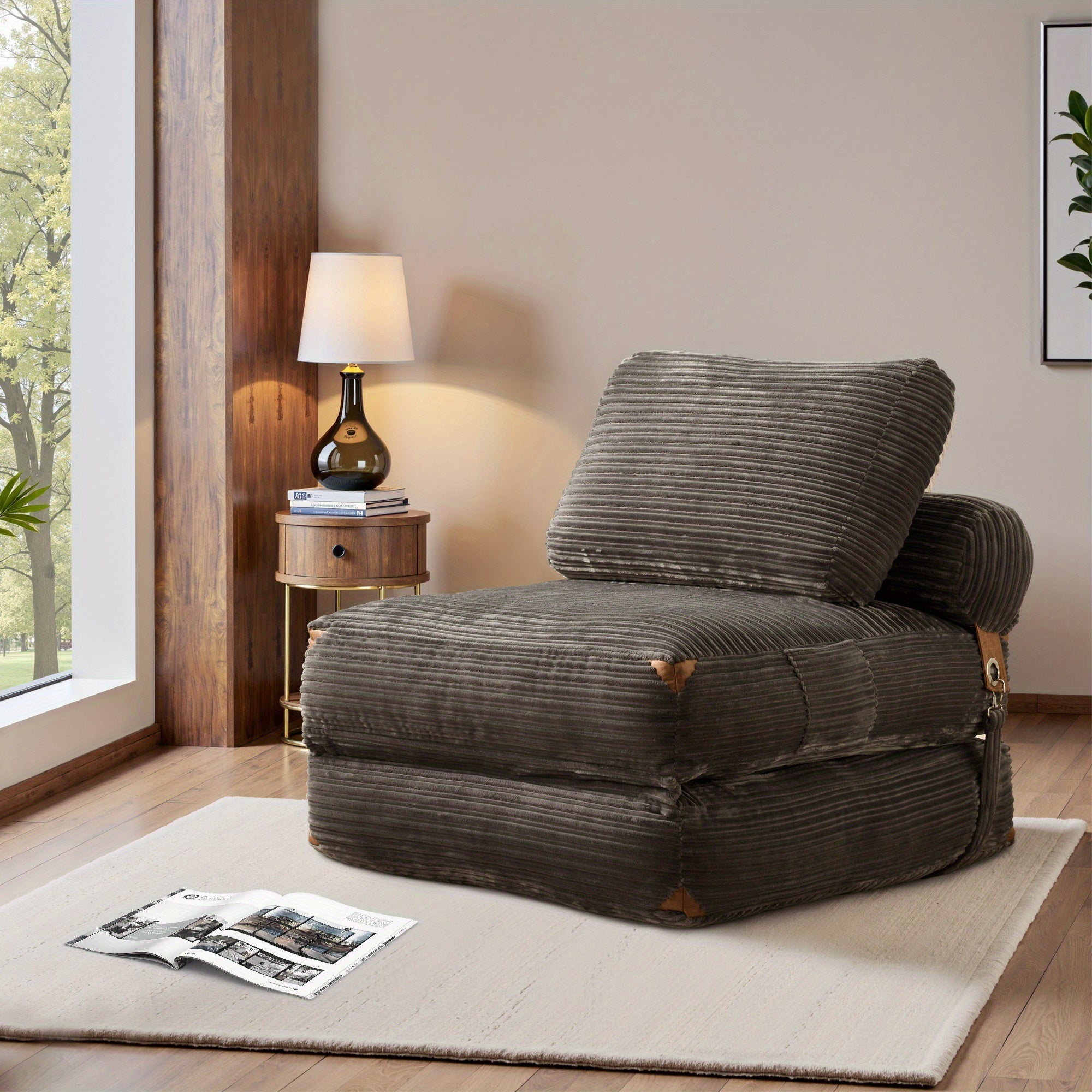 Single Folding Sofa Bed, Modern Convertible Sleeper Chair Sofa Bed for Adults