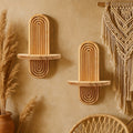 2pcs Wooden Wall Shelves, Large Decorative Wall Shelves, Exquisite Storage Shelves, Tray Shelves