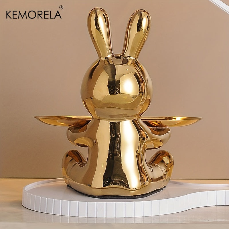 KEMORELA Rabbit Key Storage Ornament, Ceramic Material, Figurine Ornament