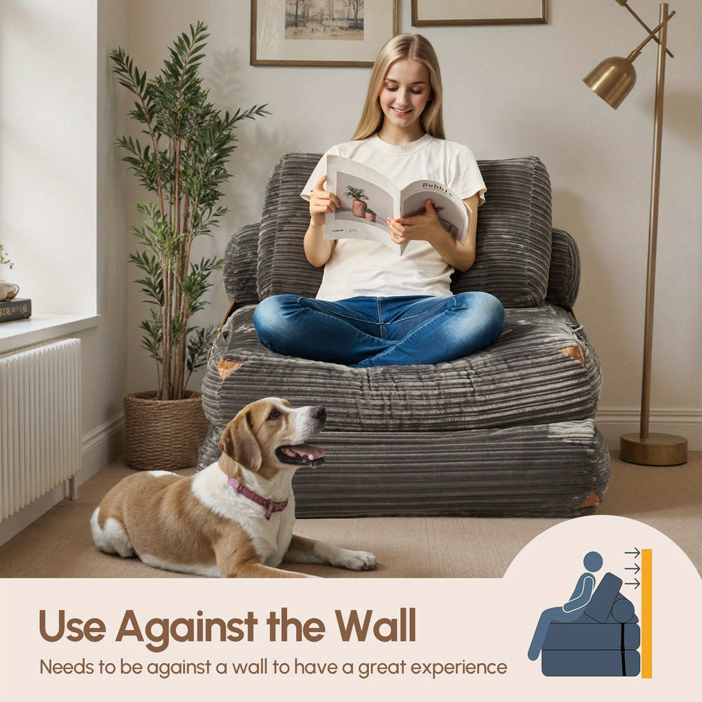 Single Folding Sofa Bed, Modern Convertible Sleeper Chair Sofa Bed for Adults