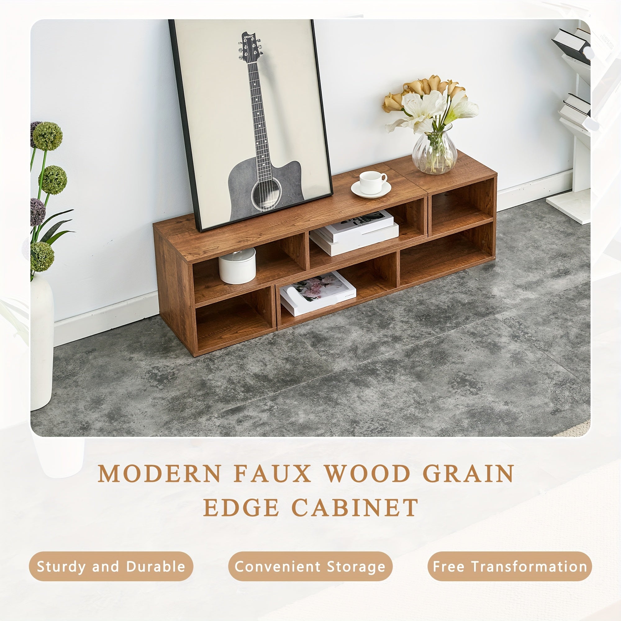 2pcs Deformable Console TV Stand, Free Combination Entertainment Center For 47 To 70 Inch TV