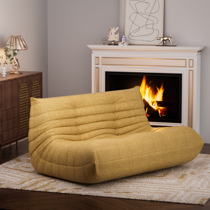 Creative Fireplace Chair, Large Double Sofa, Couple Bean Bag Chair, Sofa That Can Accommodate Two People