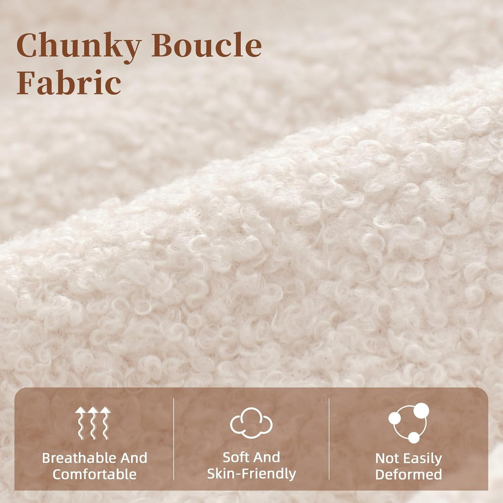 Loveseat Sofa, Boucle Small Sofa For Living Room, Bedroom, Office