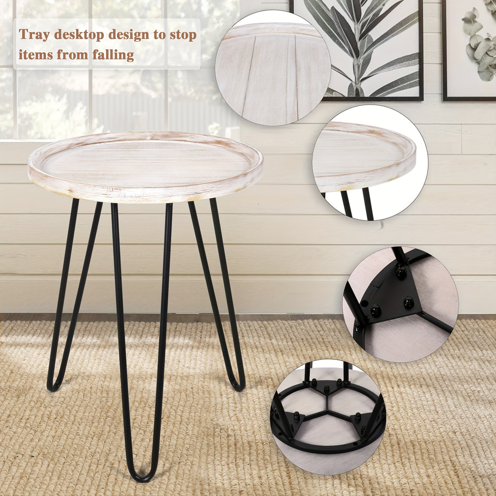 Oakrain Nesting Tables For Living Room, Round Nesting Coffee Table