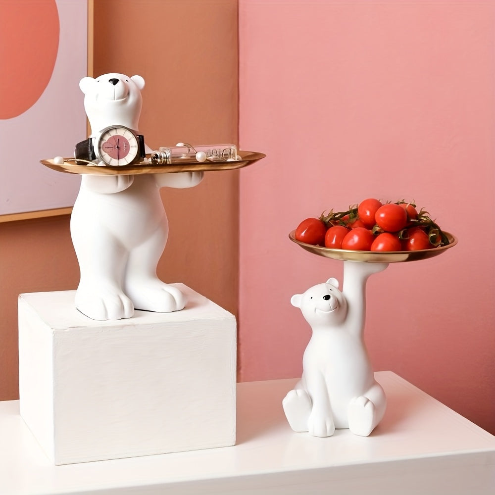 1pc\u002FHigh-end White Polar Bear Storage Ornament, Multiple Styles, Can Only Hold Lightweight Items