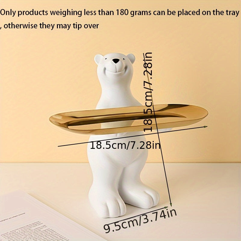 1pc\u002FHigh-end White Polar Bear Storage Ornament, Multiple Styles, Can Only Hold Lightweight Items