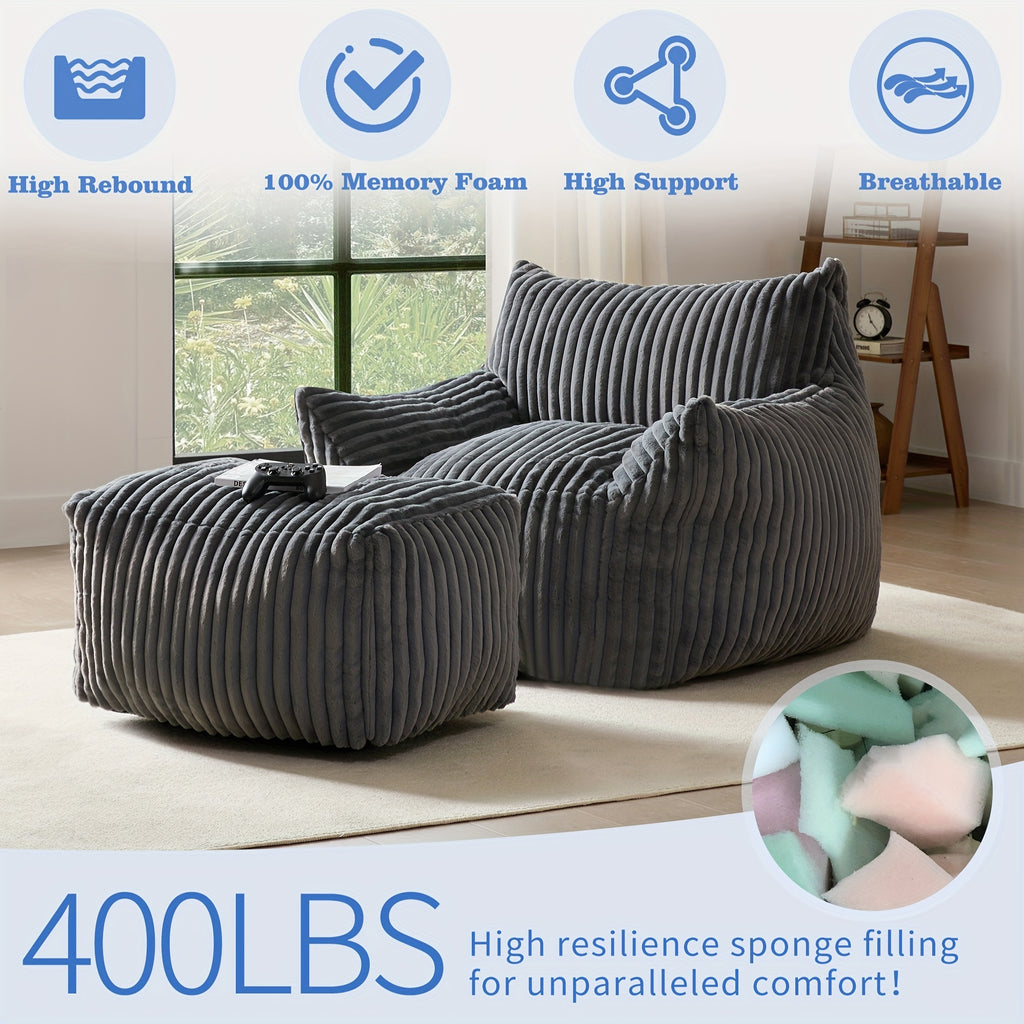 Living&Giving Oversize Bean Bag Sofa, Fireside Chair, Lazy Floor Sofa Couch, Tatami Sofa