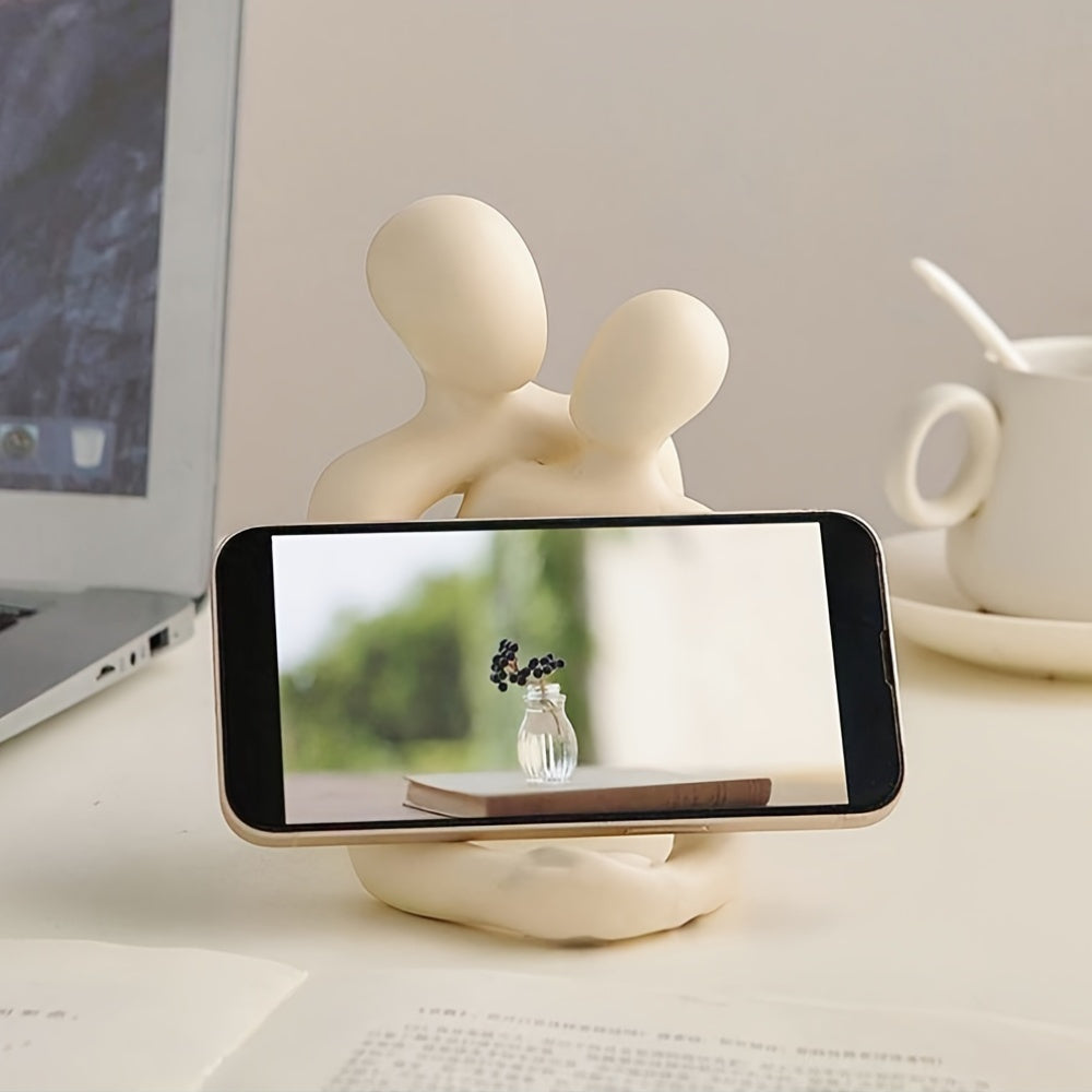 Abstract Couple Sculpture 1pc Abstract Couple Sculpture - Modern Minimalist Resin Figurine