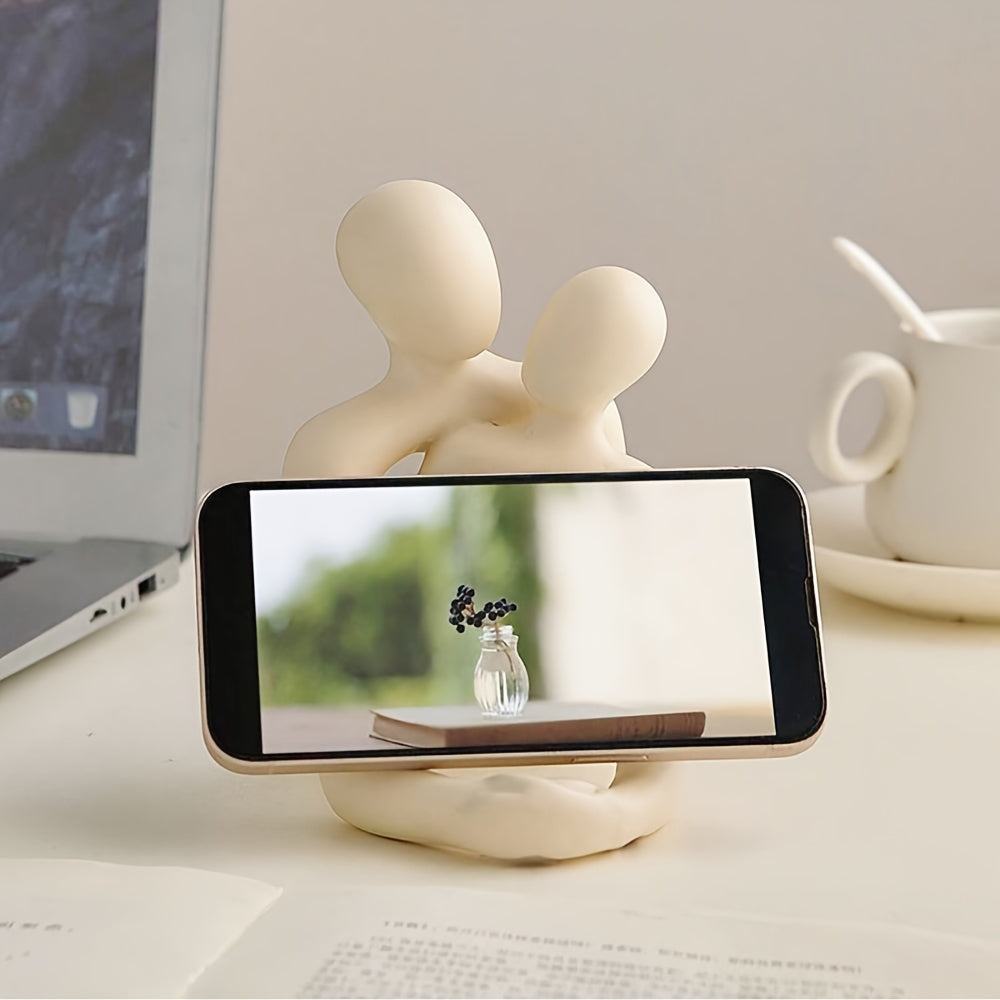 Abstract Couple Sculpture 1pc Abstract Couple Sculpture - Modern Minimalist Resin Figurine