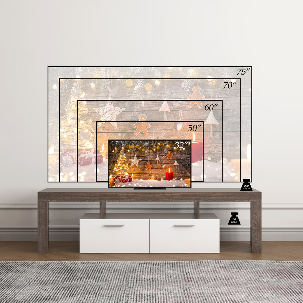 Farmhouse LED TV Stand for 50\u002F55\u002F65\u002F70\u002F75\