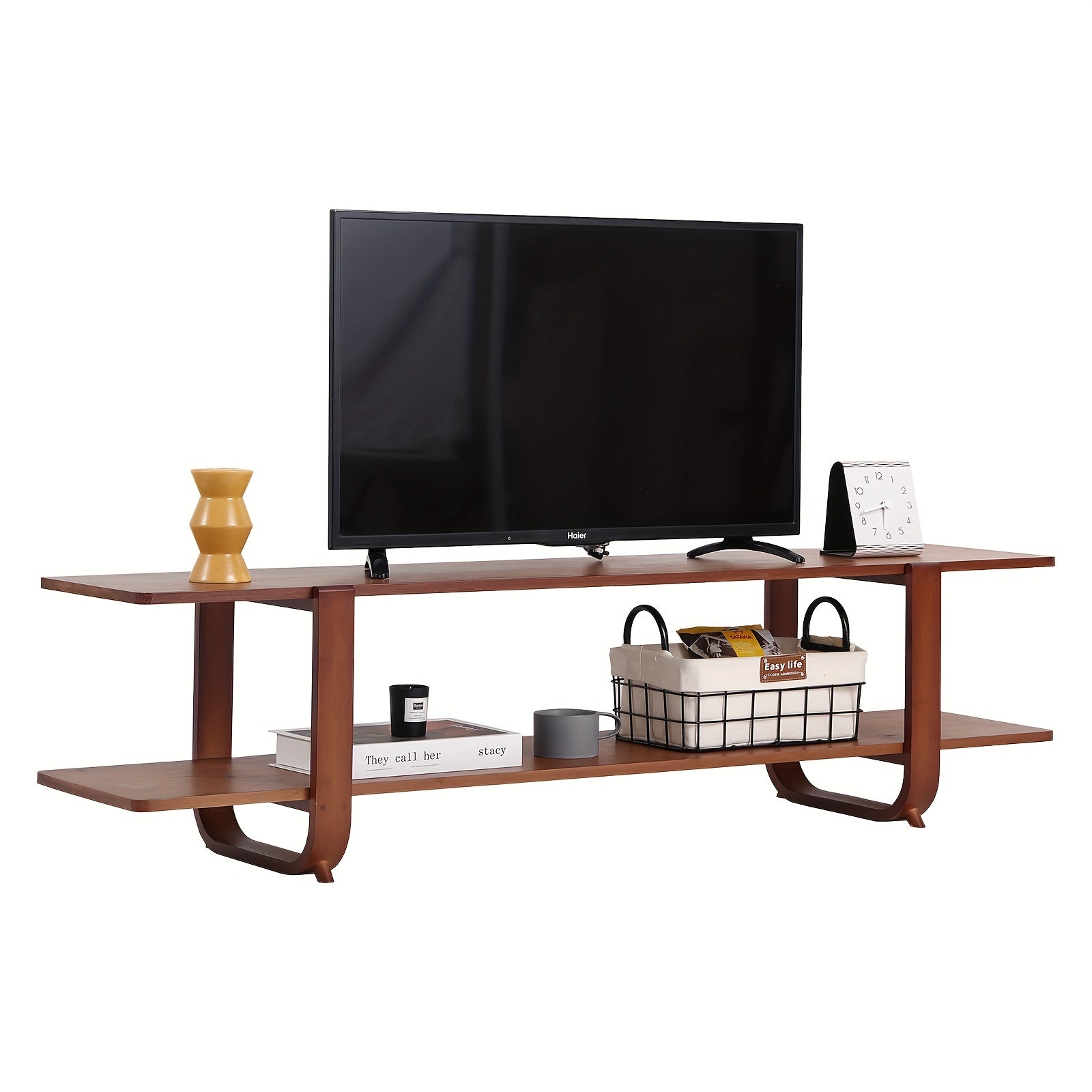 Modern Bamboo TV Stand Furlide Mid Century Modern Bamboo TV Stand For Up To 65''