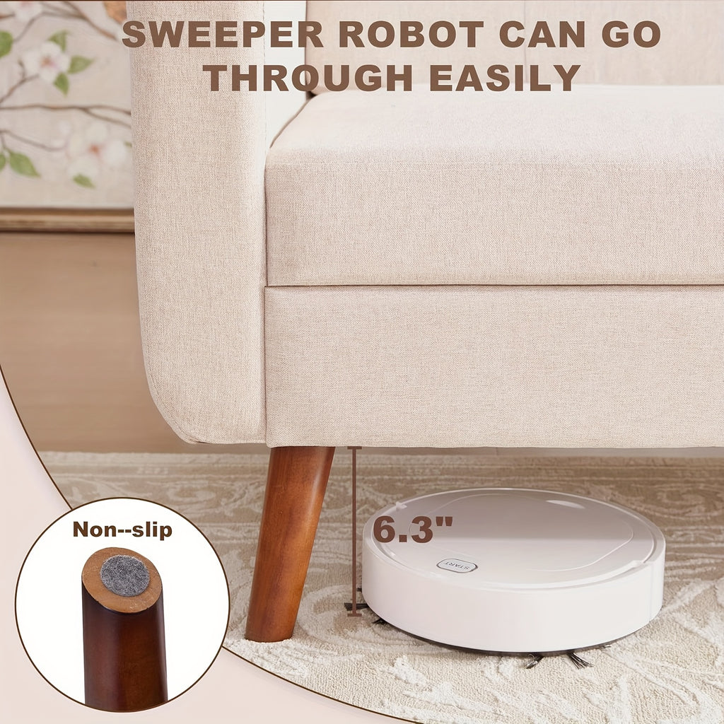 77in Mid-Century Modern Sectional Sofa with Recliner - Gray Button-Tufted L-Shaped or Straight Couples Couch