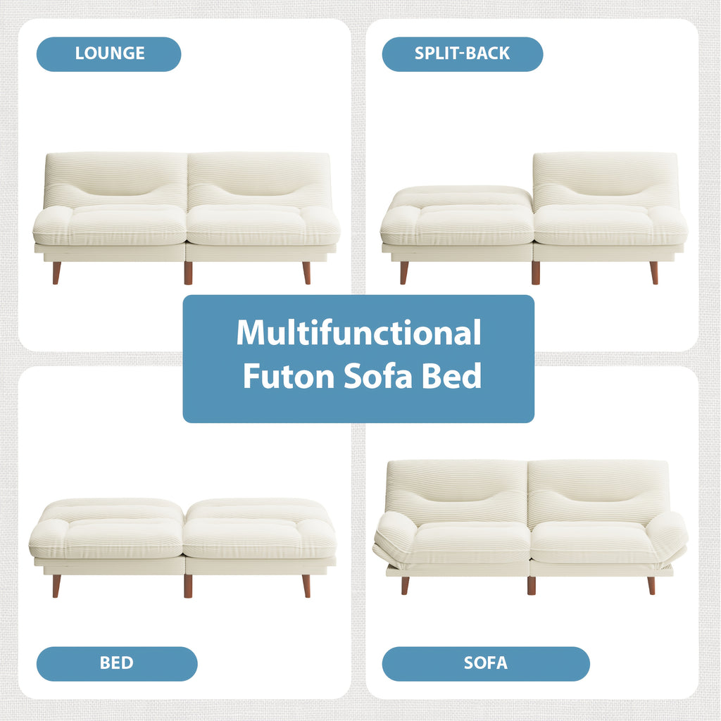 Futon Sofa Multifunctional Folding Sofa Bed With Adjustable Backrest Suitable For Small Home Spaces