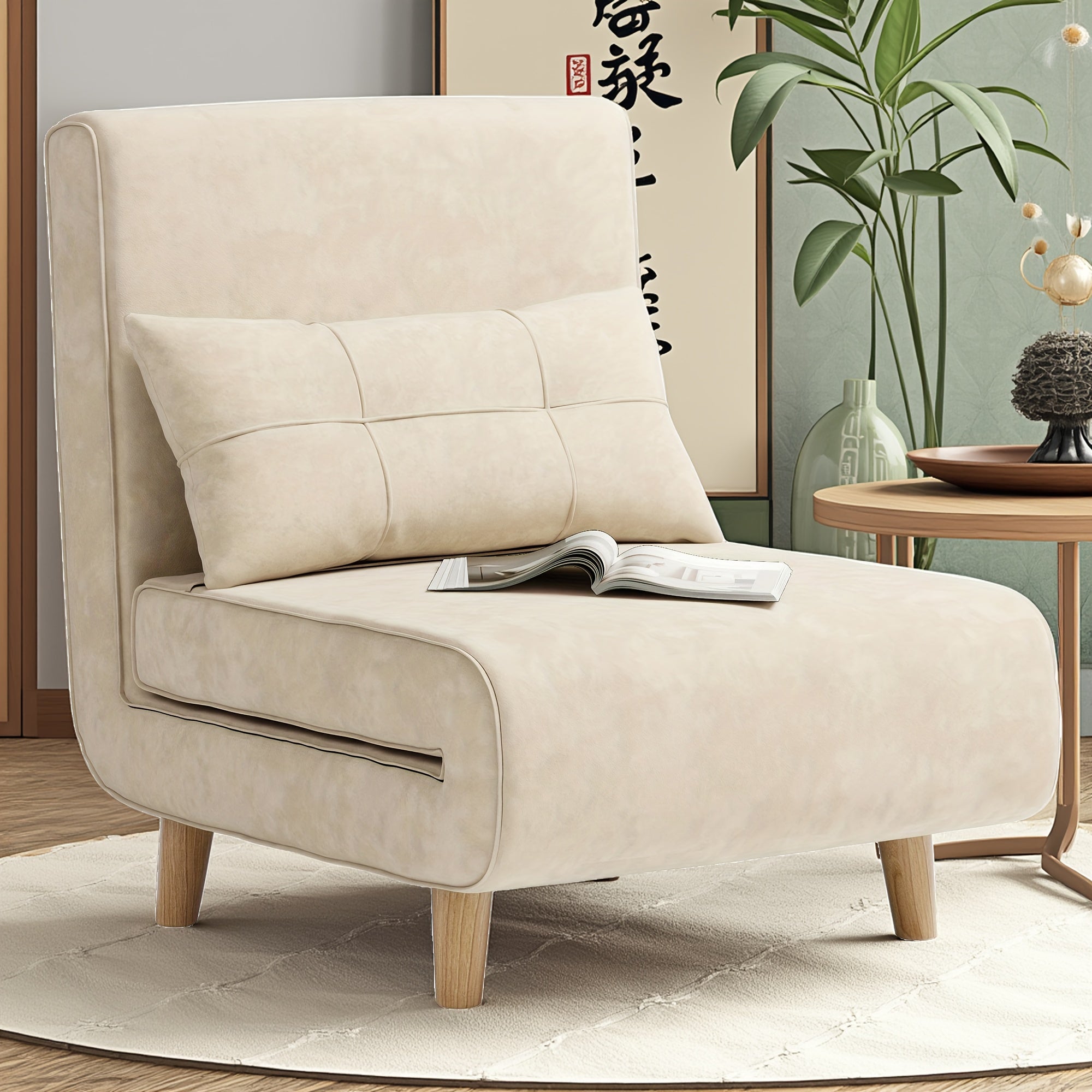 Convertible Sofa Bed Sleeper 3-in-1 Convertible Sofa Bed Sleeper Chair | 6-Level Adjustable Backrest