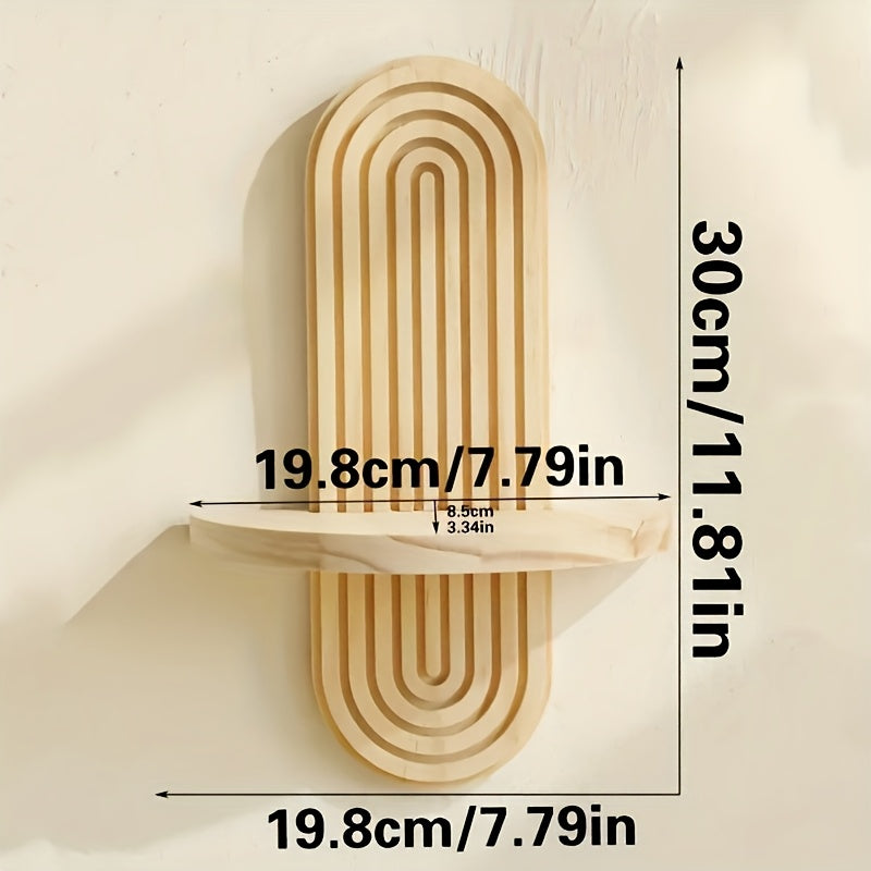 2pcs Wooden Wall Shelves, Large Decorative Wall Shelves, Exquisite Storage Shelves, Tray Shelves
