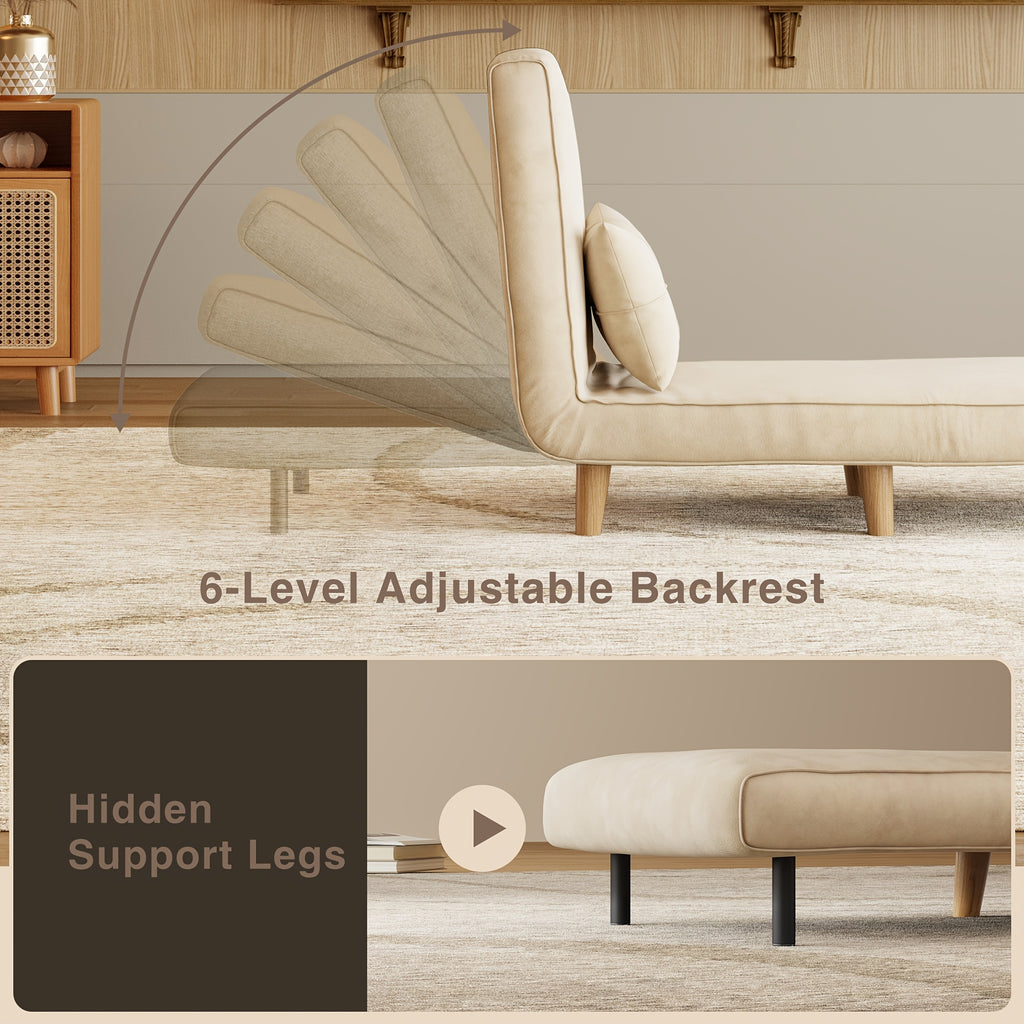 Convertible Sofa Bed Sleeper 3-in-1 Convertible Sofa Bed Sleeper Chair | 6-Level Adjustable Backrest