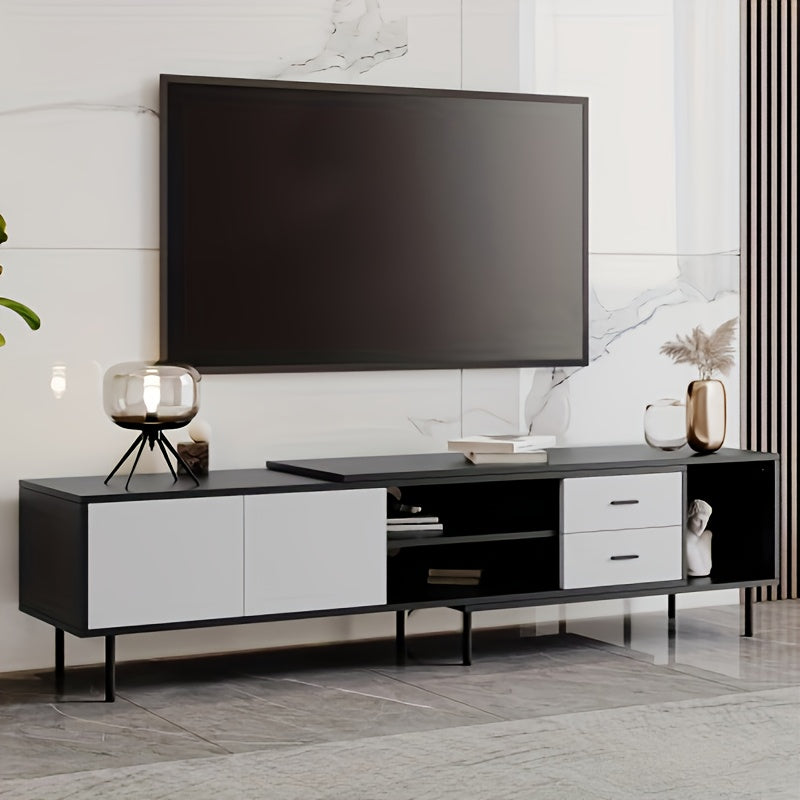 Modern TV Stand for 80-Inch TVs - Heavy-Duty Entertainment Center with Large Storage Cabinets