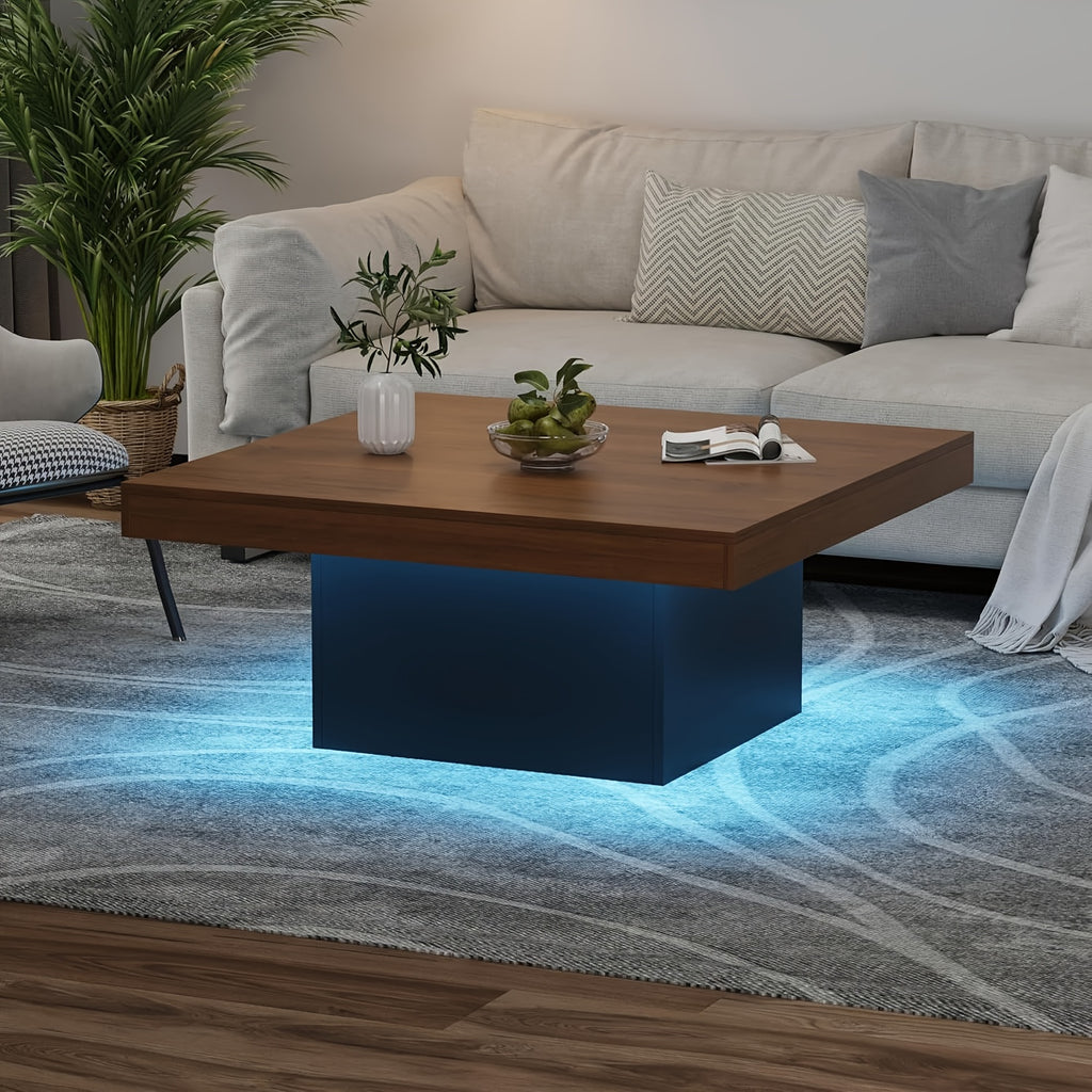 Square Coffee Table, 35 Inch Living Room Tables, Modern Coffee Tables, Cocktail Table for Home Office