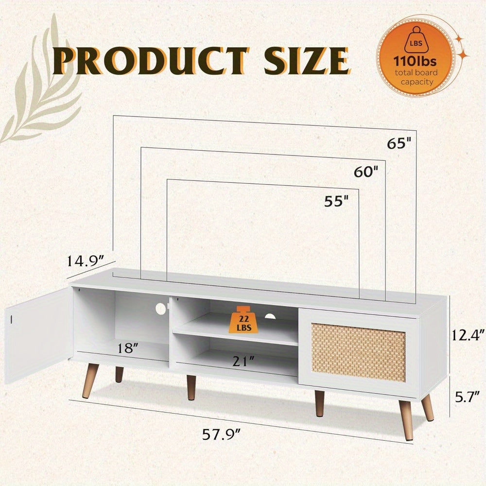 Stable TV Stand for 65 Inch TV, 58\