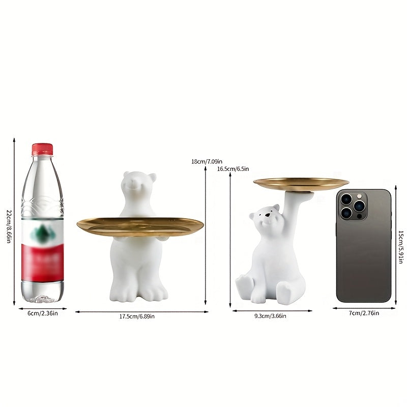 1pc\u002FHigh-end White Polar Bear Storage Ornament, Multiple Styles, Can Only Hold Lightweight Items