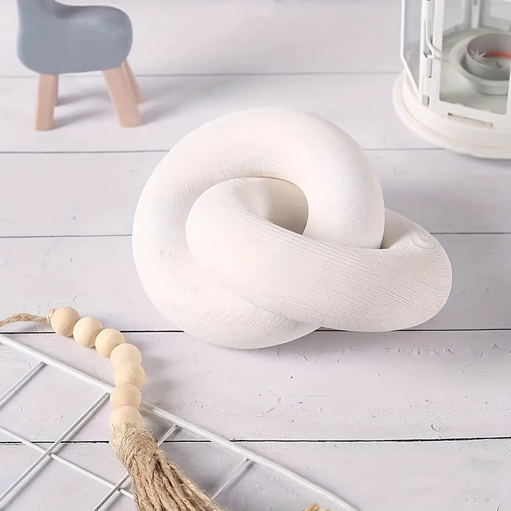 2-Link Wood Chain 2-Link Hand-Carved Wood Chain Link Decor | Boho Rustic Farmhouse Ornament