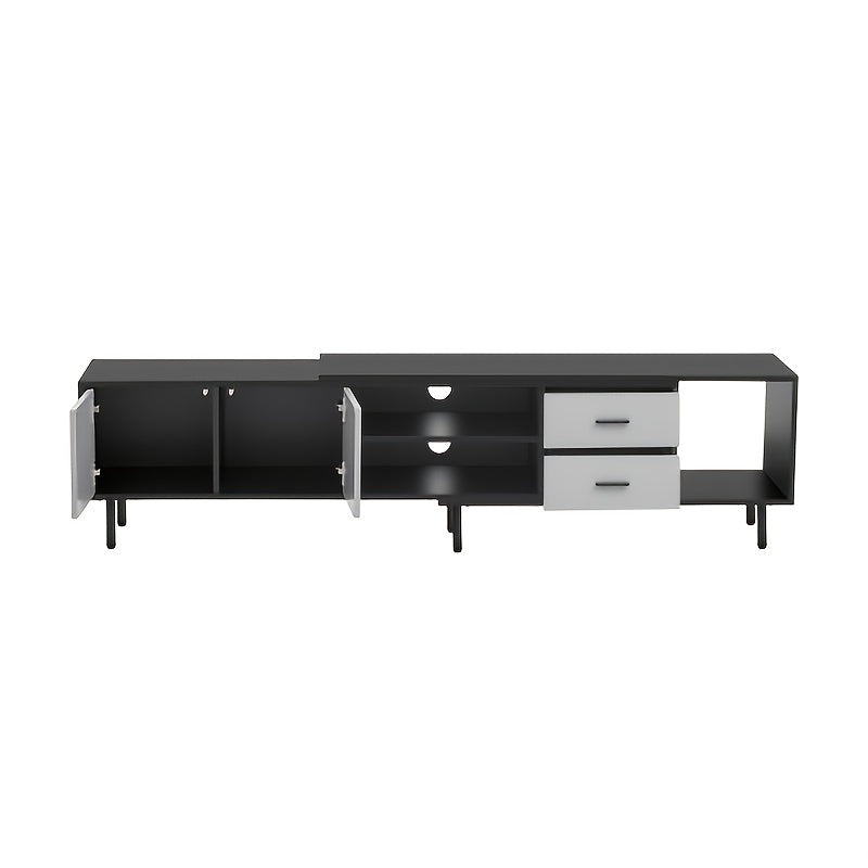 Modern TV Stand for 80-Inch TVs - Heavy-Duty Entertainment Center with Large Storage Cabinets