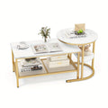 PETSITE Nesting Coffee Table Set of 2, 2-in-1 Detachable Table Set
