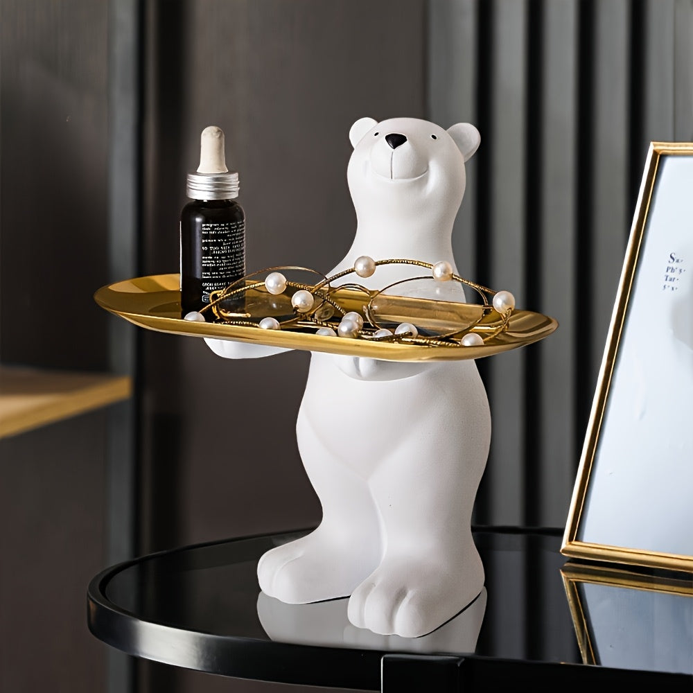 1pc\u002FHigh-end White Polar Bear Storage Ornament, Multiple Styles, Can Only Hold Lightweight Items