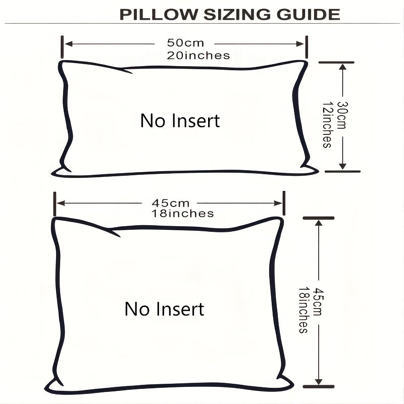 Machine Washable Decorative Cushion Case with Zipper - Living Room & Bedroom Decor