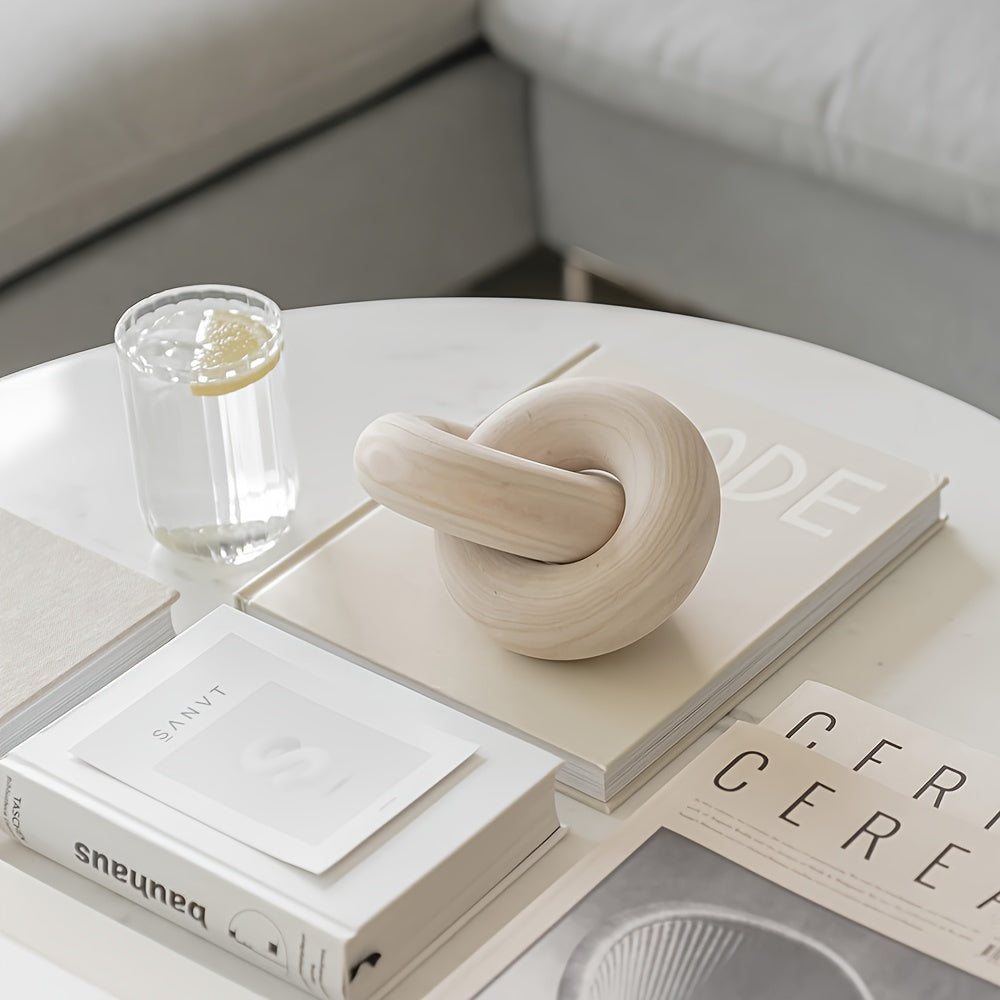 2-Link Wood Chain 2-Link Hand-Carved Wood Chain Link Decor | Boho Rustic Farmhouse Ornament